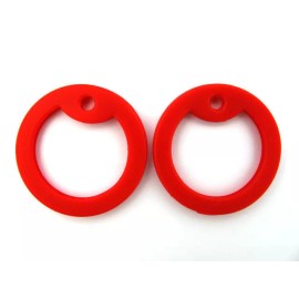 4 Red Silicone Military Army Dog Tag Silencers Rubber Silencer