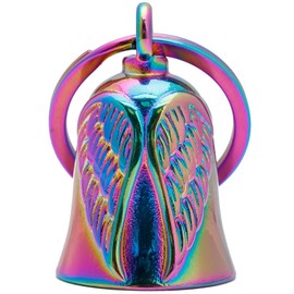 AilRabbit Motorcycle Cross Bell - Motorcycle key chain Biker Bells protect the rider Motorcycle Accessories, Black, Large