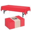 Xnluothsk 20 Pack Red Rectangle Plastic Tablecloth, 54"x 108" Disposable