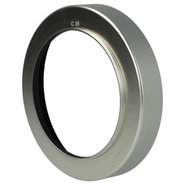 vhbw Lens Hood Compatible with Hasselblad SWC/M Zeiss Biogon 38mm Camera, Matte Silver, Aluminum, Round, 3.5"