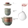 Portable Kungfu Teapot Tea Set, Ceramic Travel Tea for One