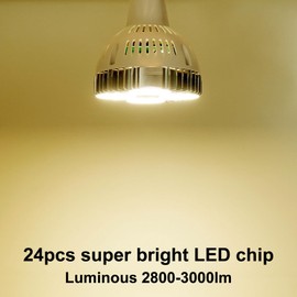 Aolyty 35w (75W Equivalent) PAR30 Long Neck LED Bulb 2800lm E26 Base 25 Degree Beam Angel Track Spotlight AC 120v (Natural White)