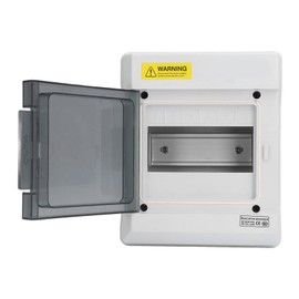 Tyenaza Distribution Box, IP66 Waterproof Distribution Box 6 Way DIN Rail Electronic Junction Case with Transparent Cover(200 x 165 x 100mm)