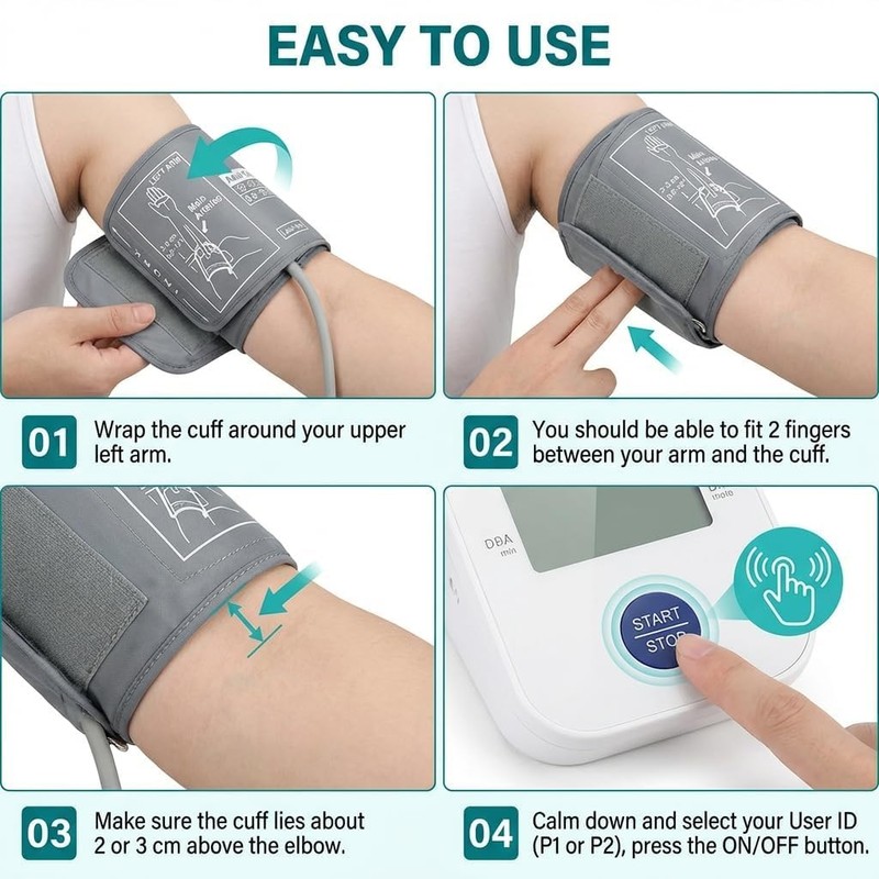 Replacement Extra Large Cuff Compatible with Omron BP Monitors, Adjustable