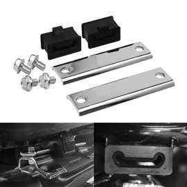 1Set Exhaust System Muffler Saddlebag Supports Brackets Support For Harley Tour Glide FLT / Electra FLHT Road King FLHR Street FLHX FLTR 1985-2021, Black/Chrome, (JR-MP-744-CH)