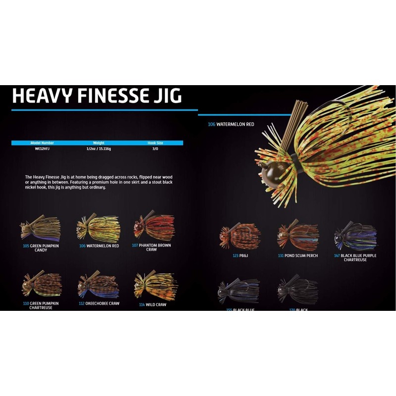 War Eagle WE38HFJ105 War 3/8 Heavy Finesse Jig Green Pumpkin