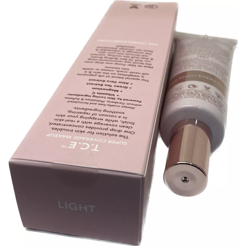 Doll 10 T.C.E Super Coverage Makeup LIGHT 2 oz Jumbo