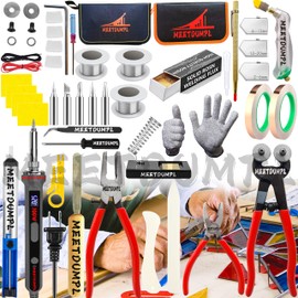 MEETDUMPL Stained Glass Kit，Stained Glass Supplies，Stained Glass Kits for Adults，with 100W Soldering Iron Kit,Glass Cutter Tool Kit,for Stained Glass Making.（Patent has been registered）.(3)