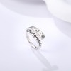 Anillo de plata de ley 925 con texto en inglés
