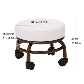 Elitzia Pedicure Chair Foot Stool Beauty Salon Foot Bath Footstool Spa Chairs Salon Stool Two Color Optional ET28499 (White)
