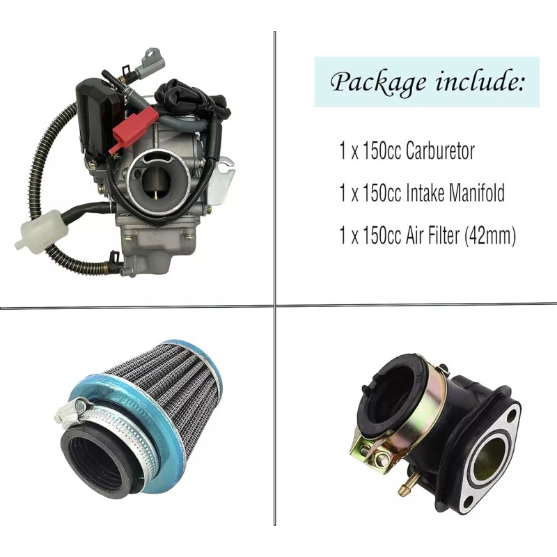 GY6 STORE PD24 24mm 150cc GY6 CARBURETOR KIT SCOOTER ATV