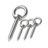 4 Inch Heavy Duty Screw Eyes Hooks ，4Pcs Self Tapping