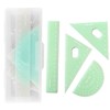 Jelly Color, 4-Piece Set, Triangle Ruler, Semicircle Protractor, Drawing Tool,
