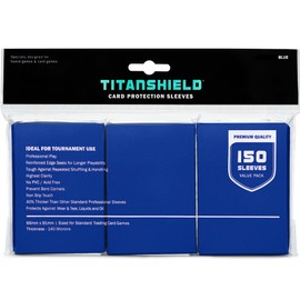 TitanShield Board Game Trading Card Sleeves Standard Size Cover Protector for MTG Baseball Collection Dropmix Green Pack of 150
