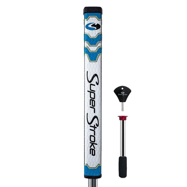 SuperStroke CounterCore Pistol GT™ Golf Putter Grip, White/Blue (Pistol GT™