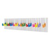 WUSILILU 23.6in Piano Shaped Wall-Mounted Coat Rack with 16 Hooks,