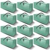 VELVETSURE 12 Pack Heavy Duty Large Moving Bags W/Backpack Straps