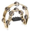 Double Row Hand Tambourine Metal Tambourine with Plating Bells Percussion