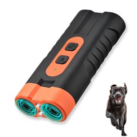 Dog Bark Deterrent Device Rechargeable,Anti Bark Tool for Dogs,Ultrasonic Dual Emitter 50ft Safe Correction Tools to Control Dog's Bark 25KHz,Trainer Barking Silencer Indoor&Outdoor with Flashlight