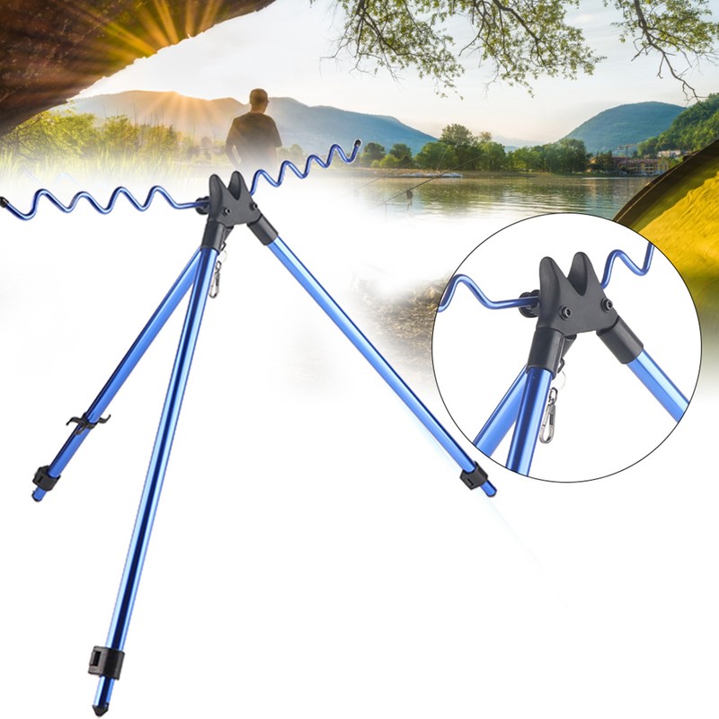 Aluminium Alloy Dazzling Portable Sea Pole Bracket Tripod Telescopic Fishing