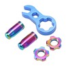 RISK 7pcs Titanium Alloy Bicycle Presta Valve Cap Strong Hardness
