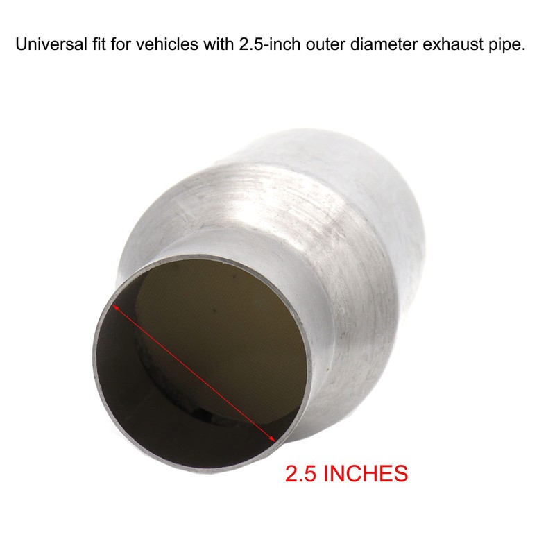 MOCW 2.5 Inch Inlet Outlet Catalytic Converter Universal High Flow
