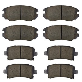 ALADICHE Front Rear Ceramic Brake Pads Set Compatible with 2003-2005 Infiniti G35,2003-2005 Nissan 350Z,2007-2013 Nissan Altima,2011-2017 Nissan Juke,2007-2012 Nissan Sentra