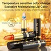 Flower-Design Temperature-Responsive Lipstick - 2-Pack, Long-Lasting, Moisturizing, Color-Changing Lip Colors in Red and Blue Flowers, Alcohol-Free and Fading-Resistant