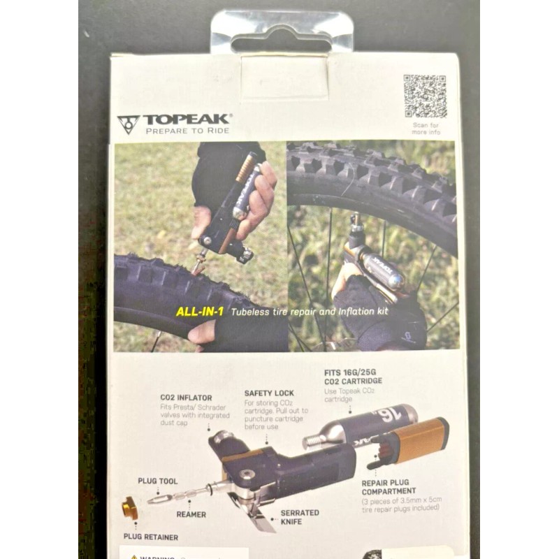 Topeak NEW Topeak Master X Tubeless Tire Repair & 25g