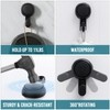 TAILI Black Bathroom Suction Hooks with Vacuum Suction Cups- No
