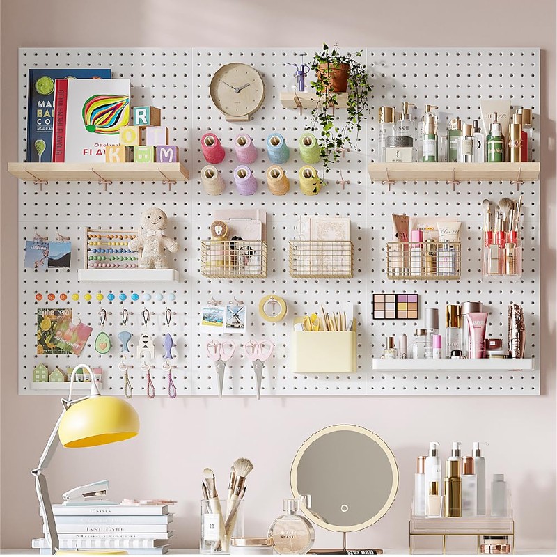 HUHOLE Pegboard Hooks 2 Inch 50PC, Pink Peg Board Hooks,