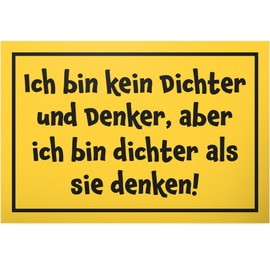 DankeDir! Poet Thinker - 30 x 20 cm Sign - Requiste Gift Party Alcohol Photo Box JGA - Birthday Decoration Funny Saying Party Decoration Gift Idea Birthday Gift Drinking