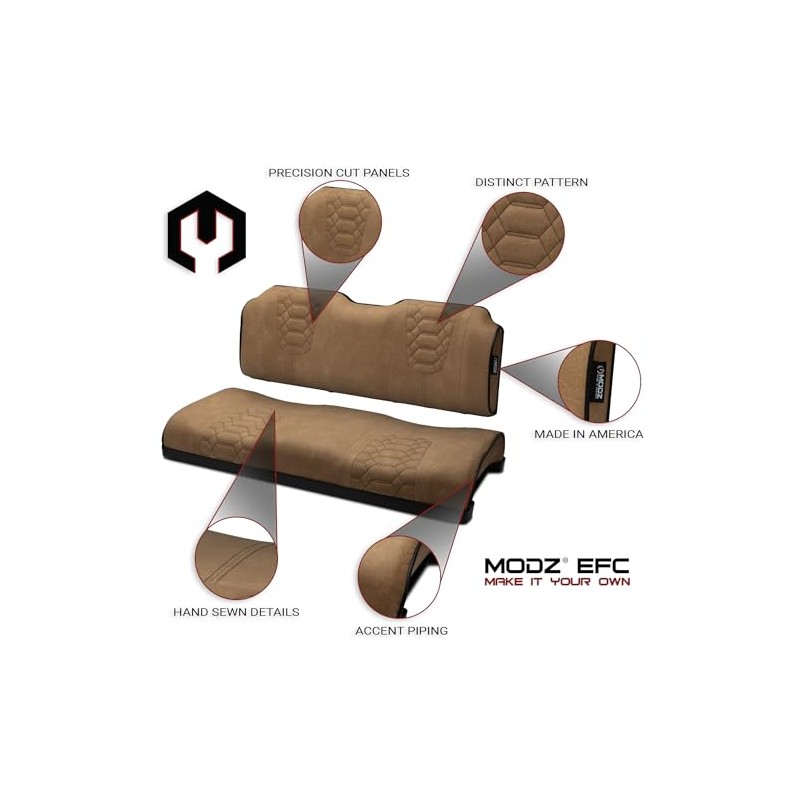 MODZ® Evolution Golf Cart Front Seat Covers - Camel
