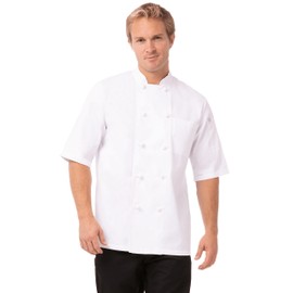 Chef Works Men's Tivoli Chef Coat, White, Small