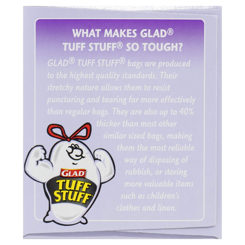 Glad Bathroom Tidy Drawstring Bags, Fits Small 12L Bins, Wild