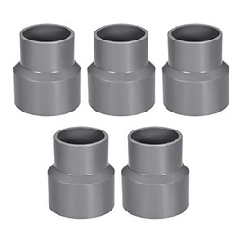 sourcing map PVC DWV Reducing Coupling Schedule 40 Gray 50mm x 63mm Socket 5pcs