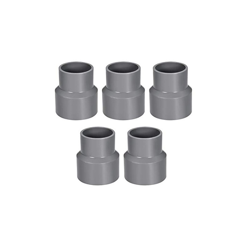sourcing map PVC DWV Reducing Coupling Schedule 40 Gray 50mm