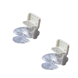 Kintenma Fish Clip F-2-15, 10 Pieces, Made in Japan, Convenient Goods, Parts, Fall Prevention, Wind Prevention, 0.6 inch (15 mm), White