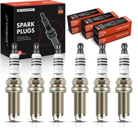 A-Premium Double Iridium Spark Plug Compatible with Lexus IS250 2006-2015, IS300 2016-2017, IS350 2006-2017, GS300 2006, GS350 2007-2011 2013-2015, GS450h 2007-2011, RC300 2016-2017, RC350, Pack of 6