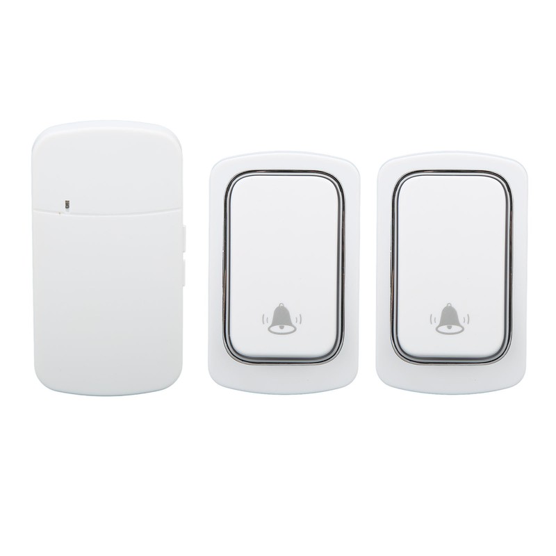 Self Powered Doorbell Set 2 Transmitter Long Range 38 Ringtones