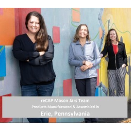 reCap Mason Jar Pour Spout and Olive Oil Dispenser | Regular Mouth | Black | Made in the USA | Leak-proof | Freezer-proof