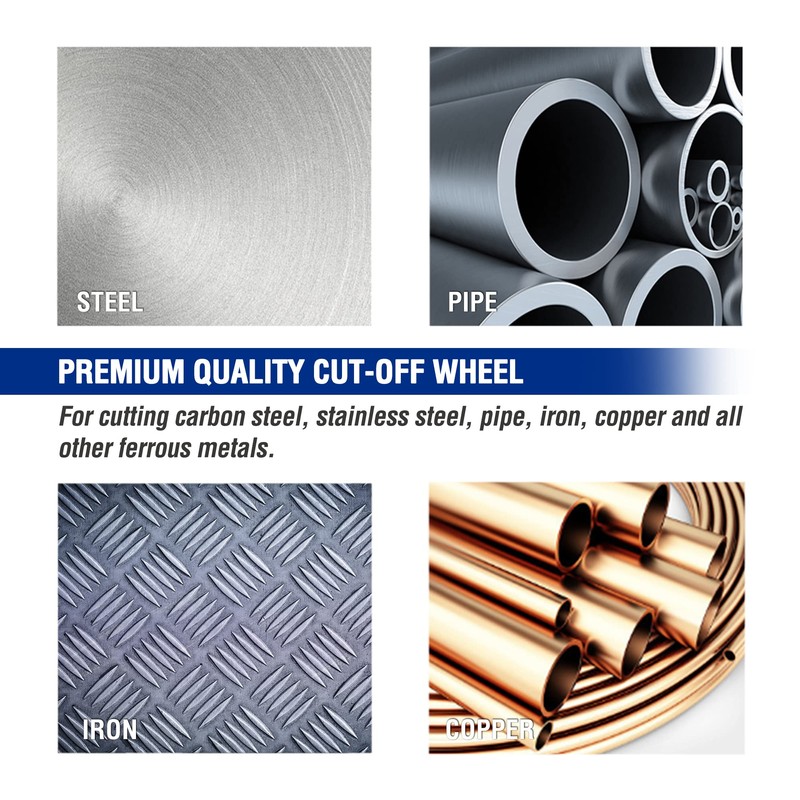 WORKPRO 10-Pack Cut-Off Wheels, 4-1/2 x 7/8-inch Metal&Stainless Steel Cutting