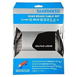 Shimano Spares Road brake cable set, Polymer coated stainless steel inners, black N/A Black