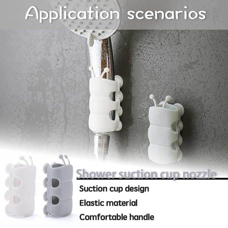 Universal Silicone Shower Head Holder, Upgrade 2025 Suction Cup Holder