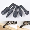 KATUR Rotary Burr Rasp Set, 5pcs 1/4'' 6mm Shank Wood