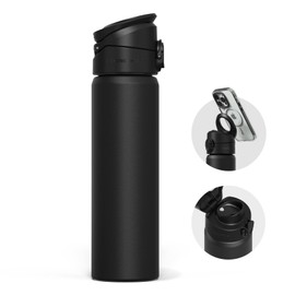 RHINOSHIELD AquaStand Magnetic Bottle, 700ml | Hot and Cold Drink Direct Drinking Straw Free Stainless Steel Water Bottle with MagSafe Handle Sports Bottle with Adjustable Angle Tripod, Smartphone