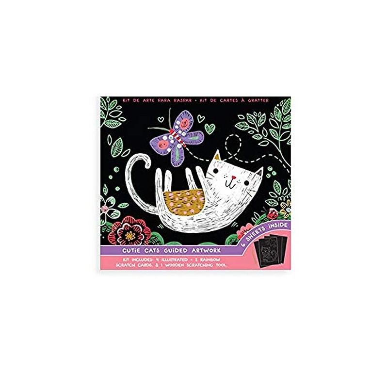 Ooly Mini Scratch & Scribble Art Kit: Cutie Cats