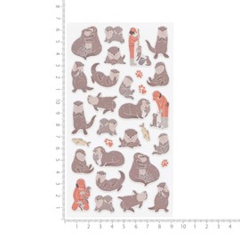 Zoom-in Animal 5424108 Sticker Large [Clawfish Otter] Cute Animal
