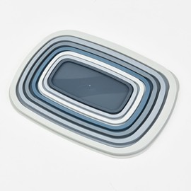 SharpChef 14pc Rectangle Plastic Food Storage Container Set, Stackable, Nesting, Airtight Leak-proof Lids, Microwavable, 7 Colors (Blue - 1 Pack)