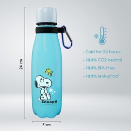 Mevsim Store Snoopy Thermos Flask 350 ml - Snoopy Thermos Flask Keeps Your Drink Cold for 24 Hours, Is 100% Leak-Proof and of course BPA-Free
